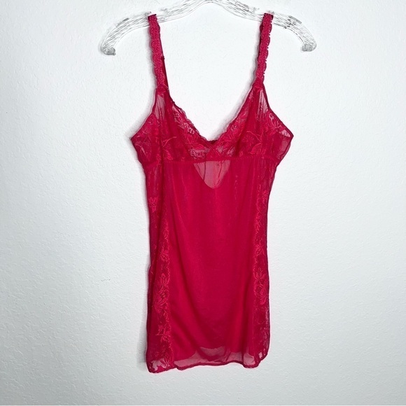 Victoria's Secret Other - Victoria secret slip large sheer pj lingerie red dress nightie chemise  b4